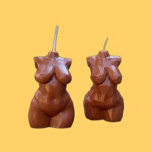 Pumpkin Spice Candle--Handmade plus size goddess candle (non-geometric)